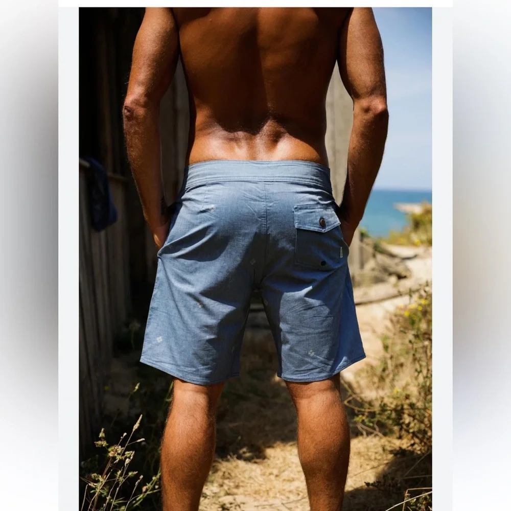 VINTAGE BOARDSHORT - Oslo Apparel gray & blue size 34